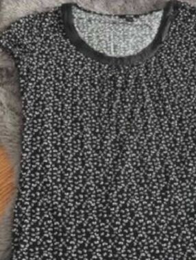 Jacob Black and White Floral Knit Top